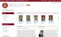 Screenshot of Literary Reference Center homepage.