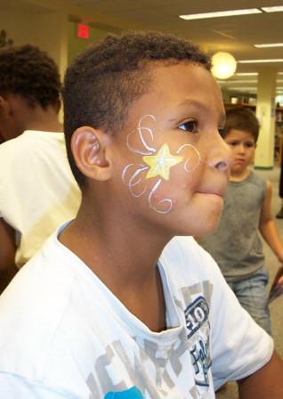 Shining star face painting